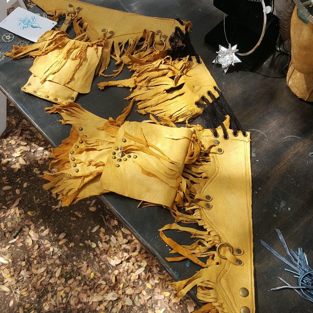 Custom made Deerskin festival belt
